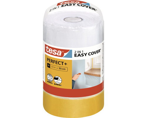 Tesa Easy Cover Abdeckfolie, 33 Meter mal 55 Zentimeter