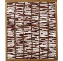 Sichtschutzelement aus Weide mit Holzrahmen