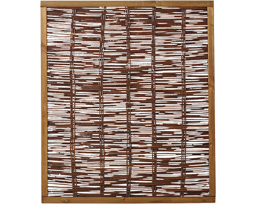 Sichtschutzelement aus Weide mit Holzrahmen