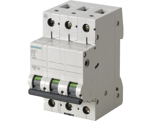 Leitungsschutzschalter Siemens C, 3-polig, 16 A, 400 V