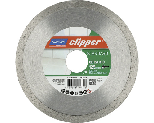 Norton Clipper Fliesenschneideblatt Standard Keramik, 125 mm