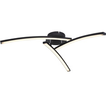 Schwarze LED Deckenleuchte mit geschwungenem Design