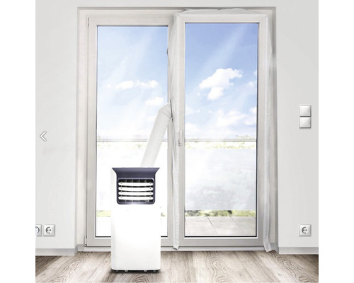 Fensterabdichtung Hot Air Stop Balkontüre BC03AIRSTPVT für mobile Klimaanlagen 560 x 39 cm weiß