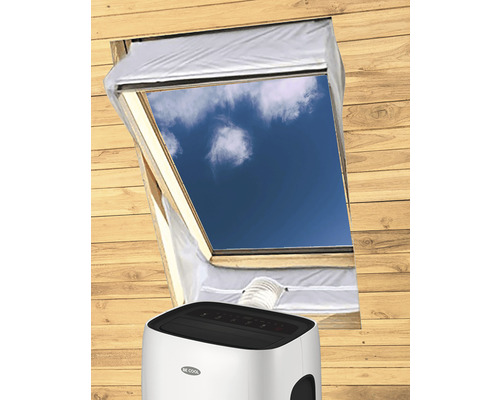 Fensterabdichtung Hot Air Stop Dachfenster BC04AIRSTPDF für mobile Klimaanlagen 200 cm weiß 2-tlg.
