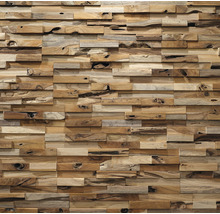 Wandverkleidung aus Holz in 3D-Optik
