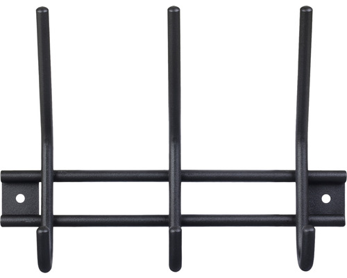 Wandgarderobe aus Metall mit drei Haken