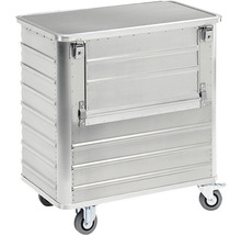 Transportwagen TW 360-B mit abklappbarem Deckel und Längswand Aluminium 360 l Tragkraft 250 kg