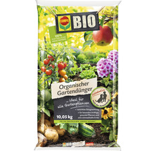 Packung COMPO Bio-Gartendünger mit dem Gewicht von 10,05 Kilogramm.
