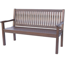 Holzgartenbank mit Armlehnen