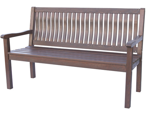 Holzgartenbank mit Armlehnen