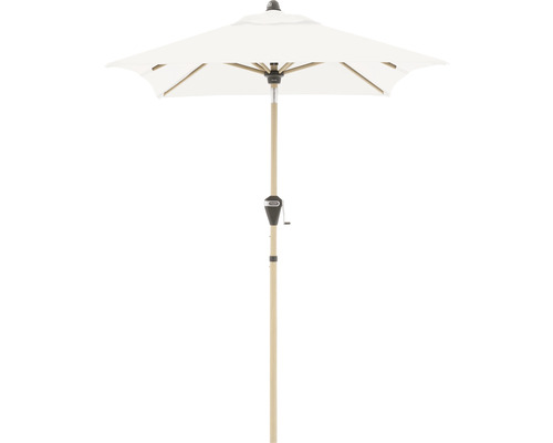 Sonnenschirm mit Kurbelmechanismus und hellem Bezug