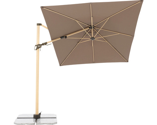 Quadratischer Ampelschirm mit Ständer