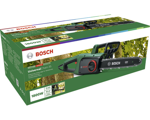 Bosch UniversalChain 35 elektrische Kettensäge in Produktverpackung
