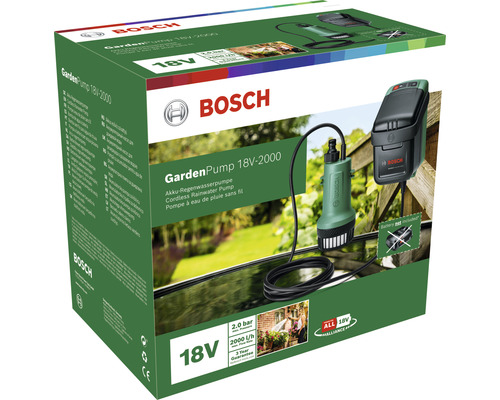 Bosch Garden Pump 18V-2000 Akku-Regenwasserpumpe im Karton