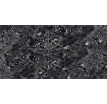 Feinsteinzeug Bodenfliese Dark Wave 60,0x120,0 cm grau glänzend rektifiziert-thumb-0