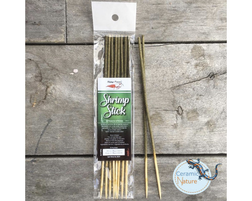 Shrimp-Stick Spinatfutter im durchsichtigen Paket