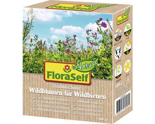 Wildblumenmischung FloraSelf Nature ‘Wildblumen für Wildbienen‘ max. 100 m²