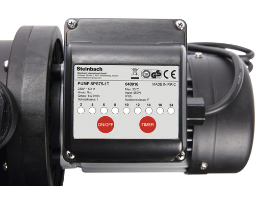 Steinbach Pumpe SPS75-1T mit Zeitschaltuhr und An- / Ausschalter