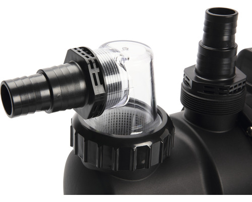 Nahaufnahme eines Teichpumpenfilters