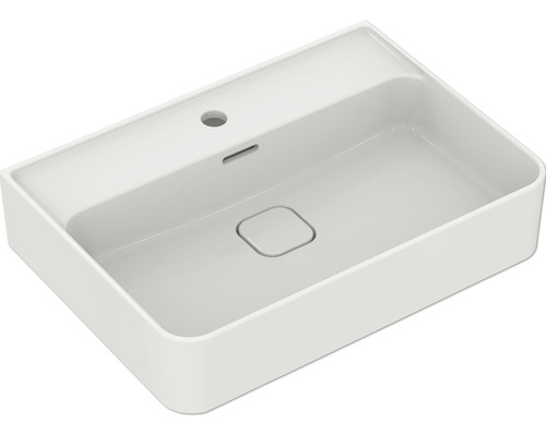 Standard-Waschtisch Ideal Standard Strada II 60x43 cm weiß glänzend mit 1 Hahnloch und Überlauf ohne Beschichtung geschliffen Standard-Waschtisch Ideal Standard Strada II 60x43 cm weiß glänzend mit 1 Hahnloch und Überlauf ohne Beschichtung geschliffen