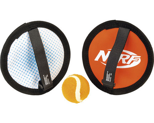 Neopren Fangball-Set NERF aus 2 Fängern und Tennisball-0