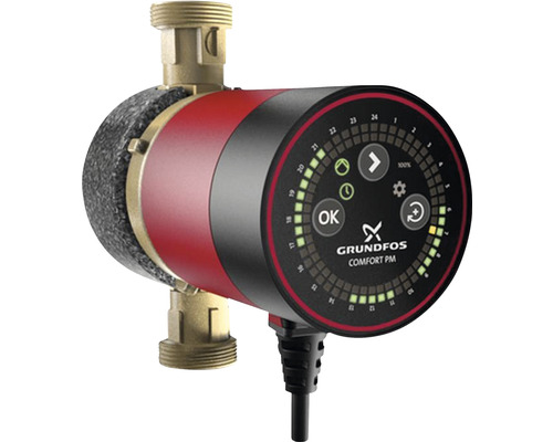 Zirkulationspumpe Grundfos Comfort 15-14 BXU PM Dach 140 mm 1" mit Zeitschaltuhr Grundfos Comfort PM Trinkwasser-Zirkulationspumpe mit digitaler Zeitschaltuhr
