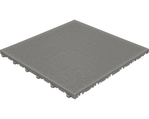 Graue Bodenfliese aus Kunststoff mit Klicksystem