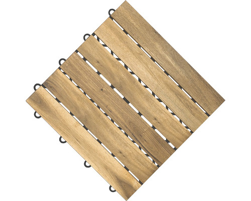 Holzfliese mit Kunststoffunterkonstruktion
