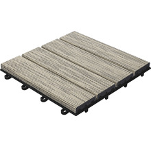 Terrassenfliese aus Kunststoff mit Flechtmuster