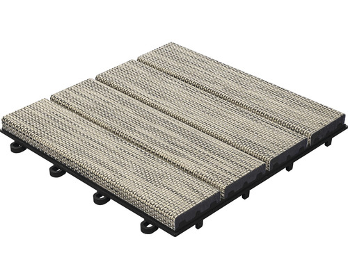 Terrassenfliese aus Kunststoff mit Flechtmuster