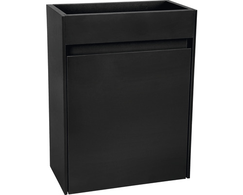 Waschbeckenunterschrank Differnz Hura L 52x39,5x21,5 cm ohne Waschbecken schwarz Schwarzer Pflanzkasten mit zusätzlichem Fach