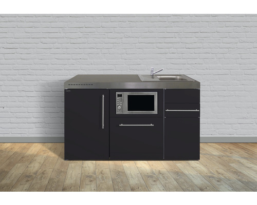 Miniküche Stengel Premiumline MPGSM150 150x60 cm Becken rechts Schwarz matt Miniküche Stengel Premiumline MPGSM150 150x60 cm Becken rechts Schwarz matt