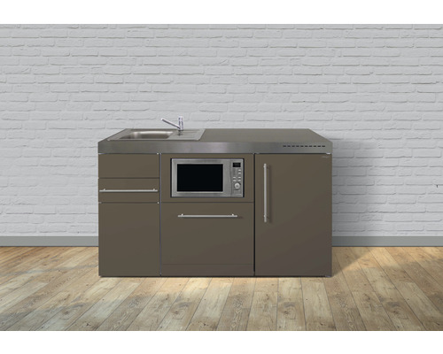 Miniküche Stengel Premiumline MPGSM150 150x60 cm Becken links Mokka metallic matt Miniküche Stengel Premiumline MPGSM150 150x60 cm Becken links Mokka metallic matt