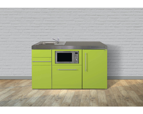 Miniküche Stengel Premiumline MPGSM150 150x60 cm Becken links Grün glänzend Miniküche Stengel Premiumline MPGSM150 150x60 cm Becken links Grün glänzend