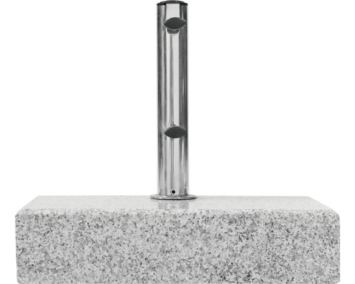 Granit Schirmständer mit Edelstahlrohr