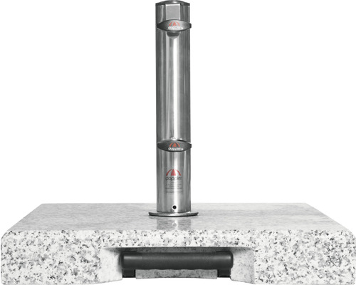 Sonnenschirmständer aus Granit mit Edelstahlrohr