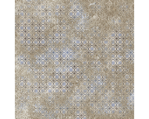 Feinsteinzeug Dekorfliese Medina 80,0x80,0 cm braun grau blau seidenmatt rektifiziert