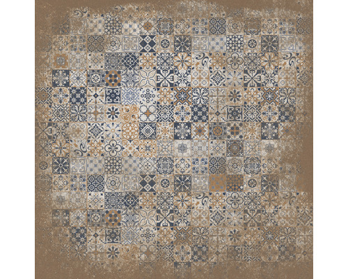 Fliesenmuster mit floralen und geometrischen Motiven