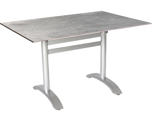 Bistrotisch Acamp HPL 120 x 80 cm Aluminium platin klappbar Bistrotisch Acamp HPL 120 x 80 cm Aluminium platin klappbar