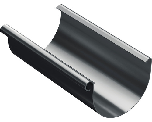 PRECIT Dachrinne Kunststoff Anthrazit 100 mm, Länge 1000 mm Halbrunde Dachrinne aus Metall