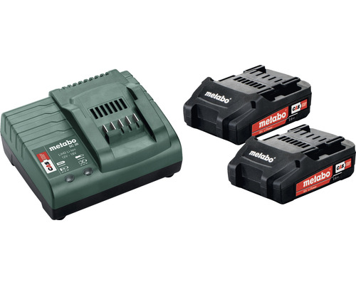 Metabo Ladegerät mit zwei Akkus