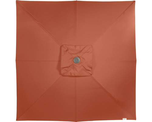 Draufsicht eines quadratischen Sonnenschirms