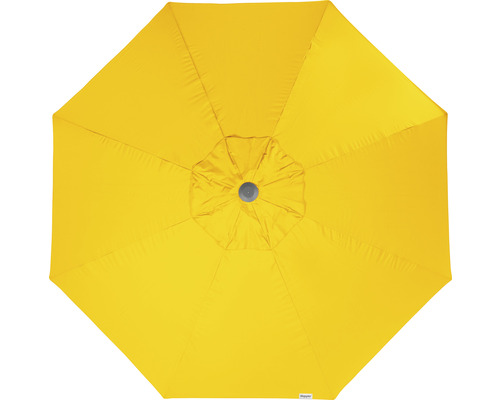 Gelber Sonnenschirm von unten