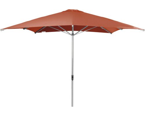 Sonnenschirm Mittelstockschirm Doppler Polyester 180g/m² terracotta Quadratischer Sonnenschirm mit Mittelstock für den Garten