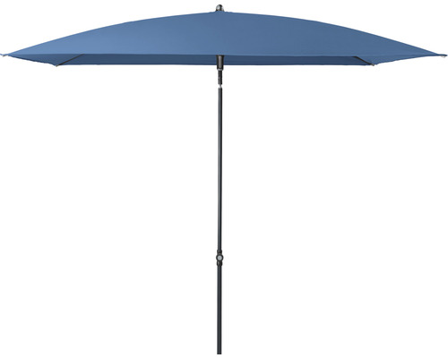 Sonnenschirm Mittelstockschirm Doppler Polyester (PES) blau Rechteckiger Sonnenschirm für den Aussenbereich