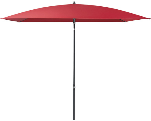 Sonnenschirm Mittelstockschirm Doppler Polyester (PES) rot Rechteckiger Sonnenschirm mit Mittelstock