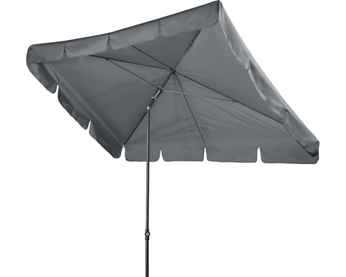 Rechteckiger Sonnenschirm mit Kurbel und mittigem Mast