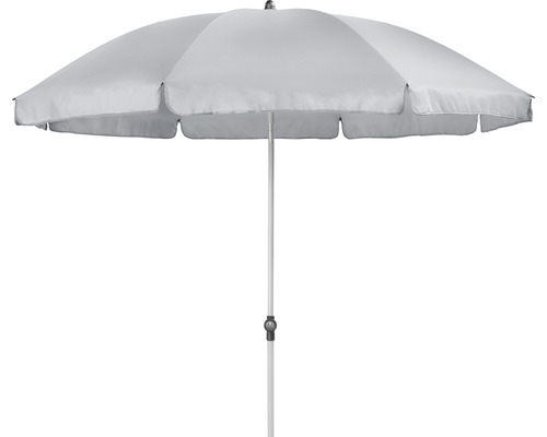 Sonnenschirm Marktschirm Doppler Active Ø 200 cm Polyester hellgrau Sonnenschirm mit Mast und Bezug