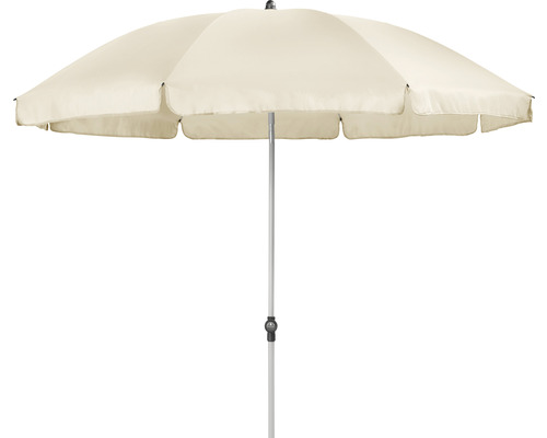 Sonnenschirm Marktschirm Doppler Active Ø 200 cm Polyester natur Geöffneter Sonnenschirm mit Metallständer