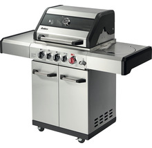 Gasgrill mit vier Brennern, Seitenkochfeld und Unterschrank